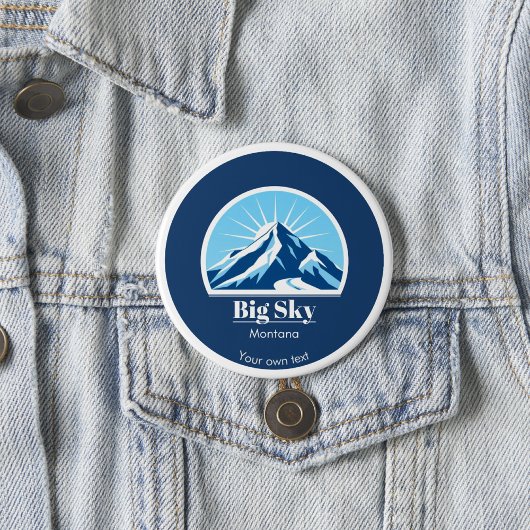 Big Sky Montana Yellowstone Bozeman Geschenk Button