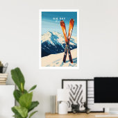 Big Sky Print Montana - Ski Poster 1 (Heimbüro)