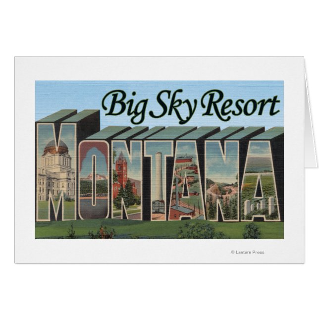 Big Sky Resort, Montana - Große Briefmarkenszenen (Vorderseite (Horizontal))