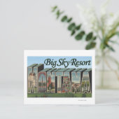 Big Sky Resort, Montana - Große Briefmarkenszenen Postkarte (Stehend Vorderseite)