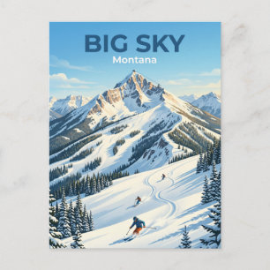 Big Sky Resort Montana Postkarte