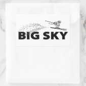 Big Sky Resort Montana Ski Jumper Rechteckiger Aufkleber (Tasche)