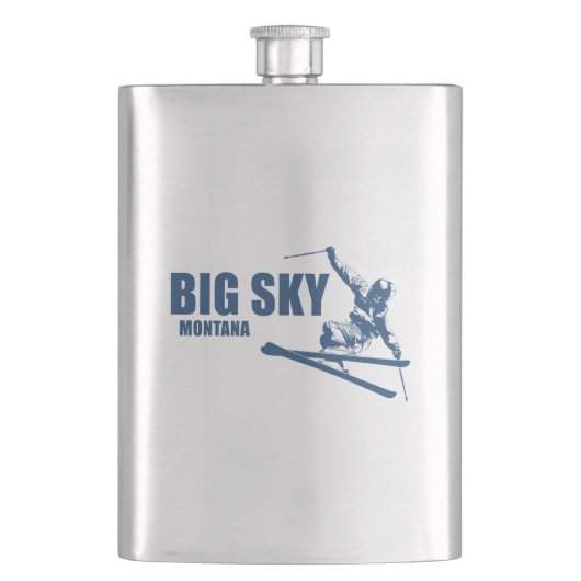 Big Sky Resort Montana Skier Flachmann (Vorderseite)