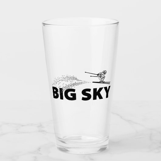 Big Sky Resort Montana Skispringer Glas (Vorderseite)