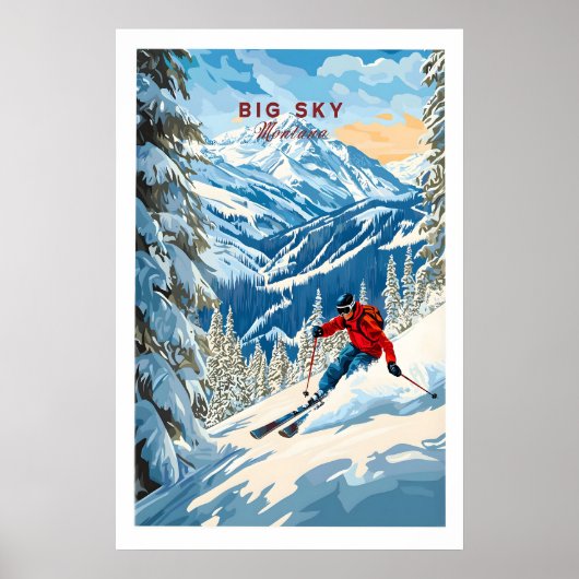Big Sky Ski Print 1 Poster (Vorne)
