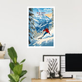 Big Sky Ski Print 1 Poster (Heimbüro)