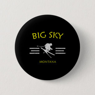 Big Sky Ski T-Shirt Montana Button