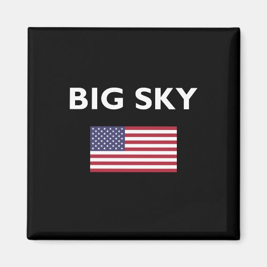 Big Sky USA American Flag Dark Color Magnet (Vorne)