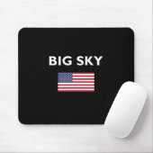 Big Sky USA American Flag Dark Color Mousepad (Mit Mouse)