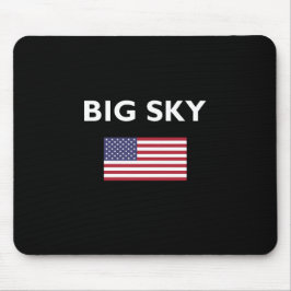 Big Sky USA American Flag Dark Color Mousepad