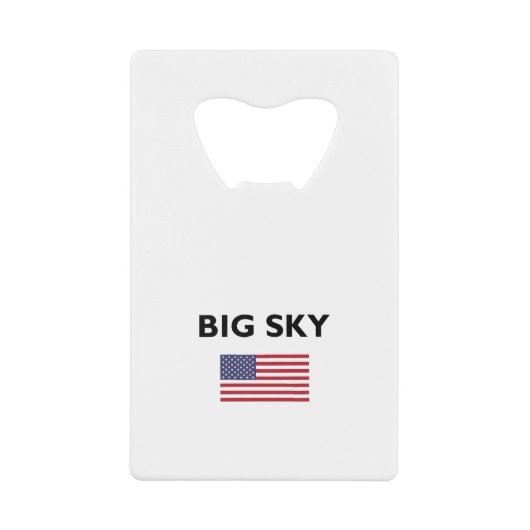 Big Sky USA American Flag Light Color Geldbeutel Flaschenöffner (Vorderseite)