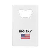 Big Sky USA American Flag Light Color Geldbeutel Flaschenöffner (Rückseite)