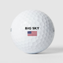 Big Sky USA American Flag Light Color Golfball