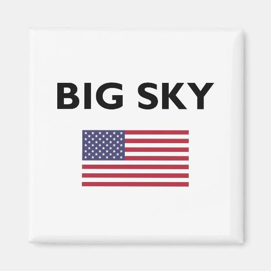 Big Sky USA American Flag Light Color Magnet (Vorne)