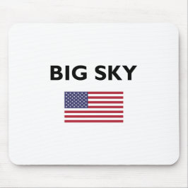 Big Sky USA American Flag Light Color Mousepad