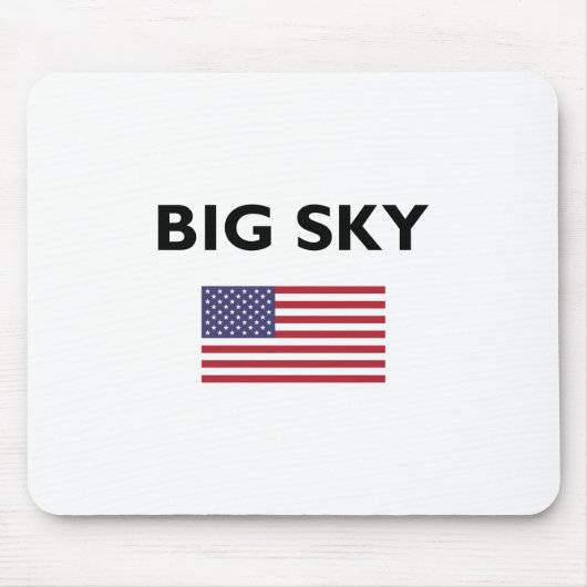Big Sky USA American Flag Light Color Mousepad (Vorne)