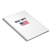 Big Sky USA American Flag Light Color Notizblock (Rechte Seite)