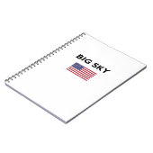 Big Sky USA American Flag Light Color Notizblock (Linke Seite)