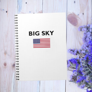 Big Sky USA American Flag Light Color Notizblock