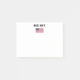 Big Sky USA American Flag Light Color Post-it Klebezettel