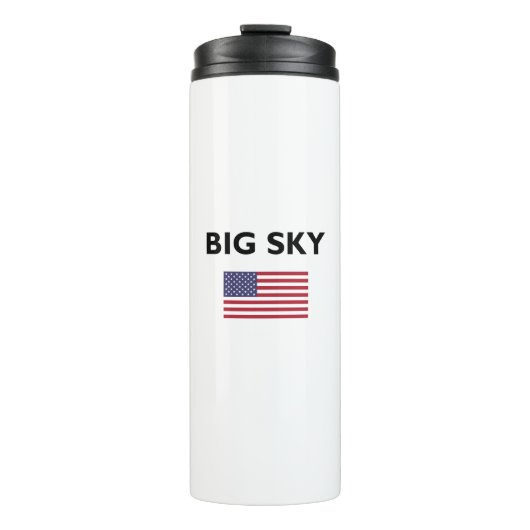 Big Sky USA American Flag Light Color Thermosbecher (Vorderseite)