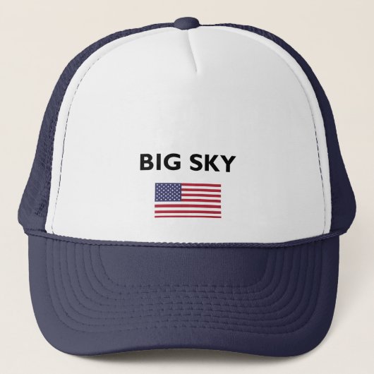 Big Sky USA American Flag Light Color Truckerkappe (Vorderseite)