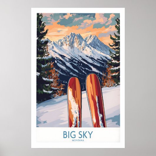 Big Sky Wall Art Ski Poster 1 (Vorne)