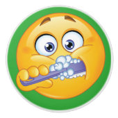 Big Smile Brushing Teeth Drawer Knoblauch - SRF Keramikknauf (Vorderseite)