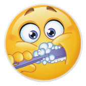 Big Smile Brushing Teeth Drawer Knoblauch - SRF Keramikknauf (Vorderseite)