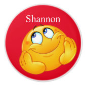 Big Smile Happy Face Drawer Knob - SRF Keramikknauf (Vorderseite)