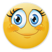 Big Smile Happy Face Drawer Knob - SRF Keramikknauf (Vorderseite)