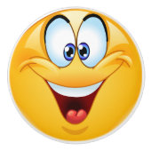 Big Smile Happy Face Drawer Knob - SRF Keramikknauf (Vorderseite)