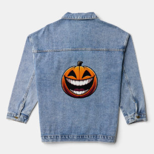 Big Smile Kürbislaterne - Halloween Oktober Jeansjacke