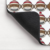 Big Smile Sock Affe Emoji Mit Monogramm Mousepad (Ecke)