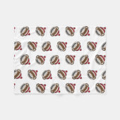 Big Smile Sock Monkey Emoji Fleecedecke (Vorderseite (Horizontal))