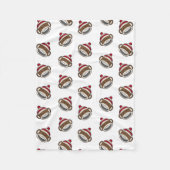 Big Smile Sock Monkey Emoji Fleecedecke (Vorderseite)