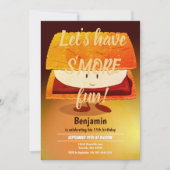 Big S'more Kid Birthday Party Vertikale Einladung (Vorderseite)