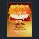 Big S'more Kid Birthday Party Vertikale Einladung<br><div class="desc">Wirf mit Spaß und etwas Kühnheit die Geburtstagsparty eines Kindes ab. Es ist Geburtstagszeit, und die Mütter kommen. Ein toasty, melzig, marshmallowy Geburtstag ist da. Diese Einladung ist eine großartige Wahl für ein Lagerfeuer-Thema, ein Feuer-Thema oder sogar einen einfachen Park-Ausflug. Das Lächeln, Cartoon, schauen wir mehr hinter die Nachricht "Lasst...</div>