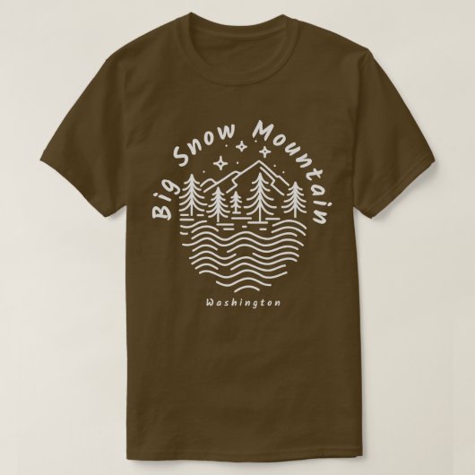 Big Snow Mountain Washington T-Shirt (Design vorne)