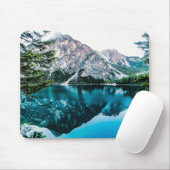 Big Snow Mountains Snowing Mountain Foto Mousepad (Mit Mouse)