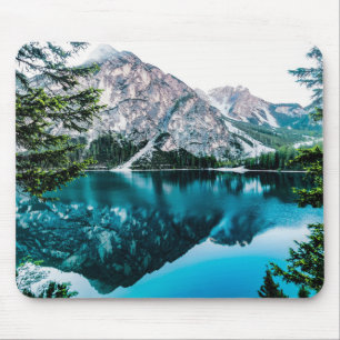 Big Snow Mountains Snowing Mountain Foto Mousepad