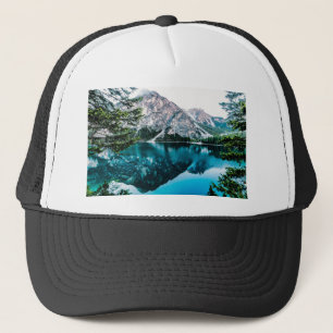 Big Snow Mountains Snowing Mountain Foto Truckerkappe