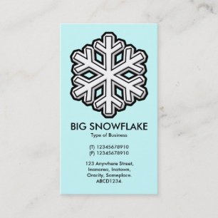Big Snowflake - Blass (CCFFFF) Visitenkarte