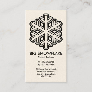 Big Snowflake - (Cream Card) Visitenkarte