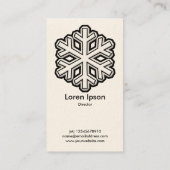 Big Snowflake - (Cream Card) Visitenkarte (Rückseite)