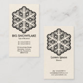 Big Snowflake - (Cream Card) Visitenkarte (Vorne/Hinten)