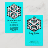 Big Snowflake - Cyan (00FFFF) Visitenkarte (Vorne/Hinten)