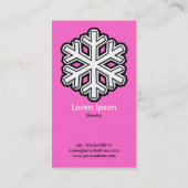 Big Snowflake - Rosa (FF66CC) Visitenkarte (Rückseite)