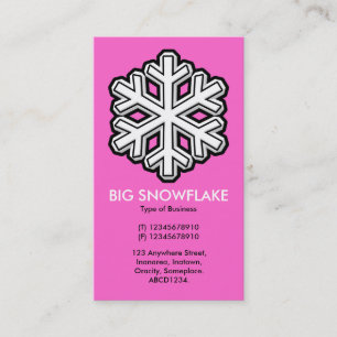 Big Snowflake - Rosa (FF66CC) Visitenkarte