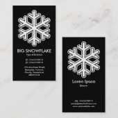 Big Snowflake - Schwarz (Gold Card) Visitenkarte (Vorne/Hinten)